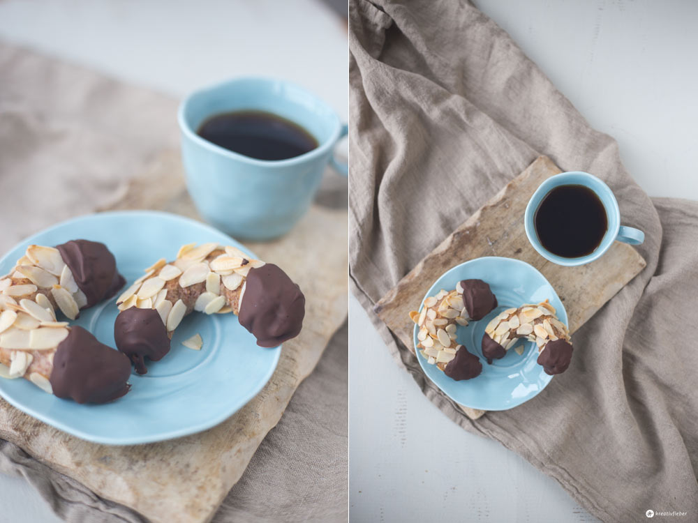 Mandelhörnchen mit Marzipan backen - einfaches Rezept für Gebäck auf Kreativfieber