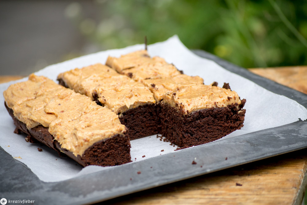Rezept für Brownies mit Erdnussbutter