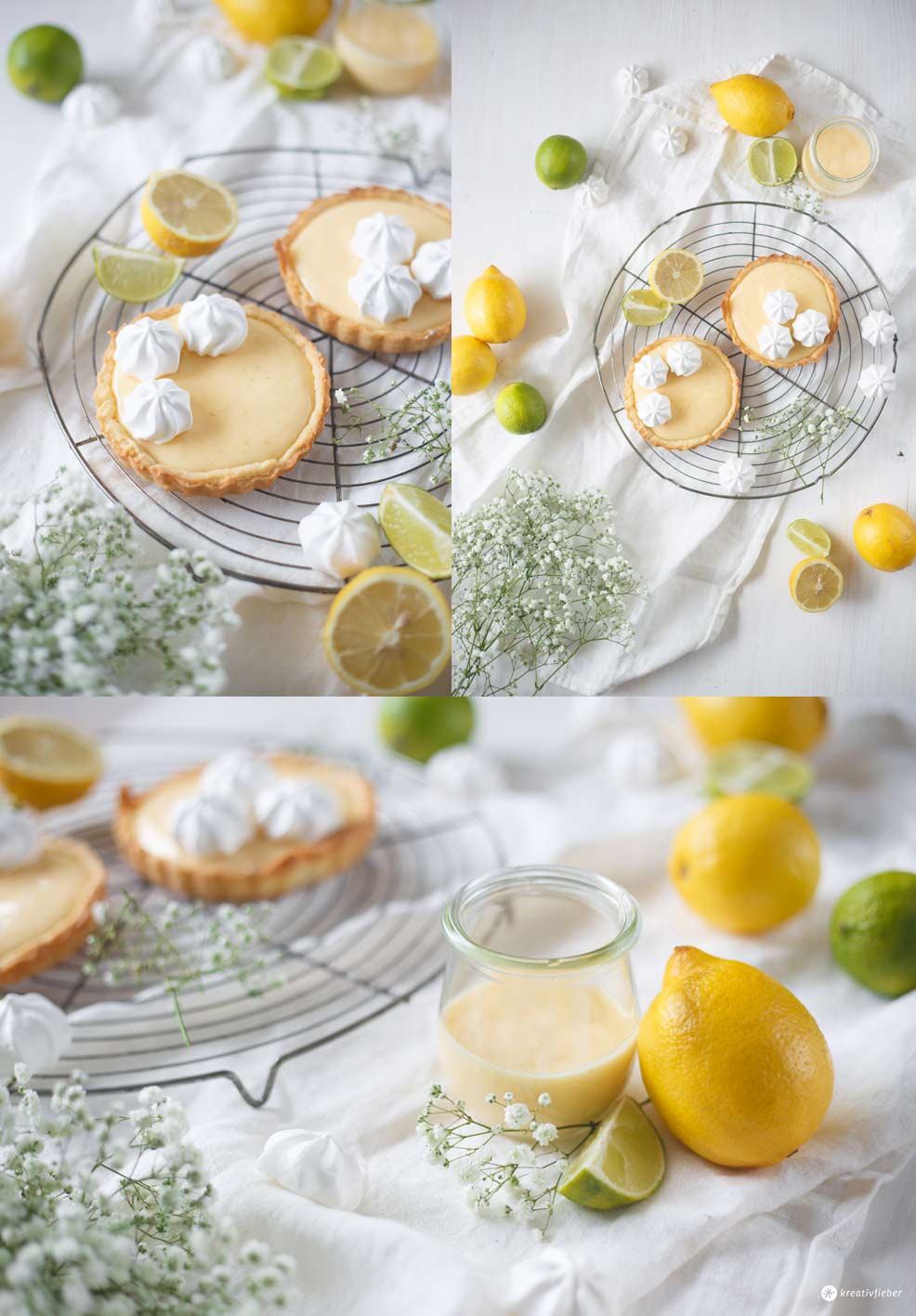 Tartelettes mit Limetten Curd selbermachen - schnelles, sommerliches Gebäck - Rezeptidee mit Zitrusfrüchten