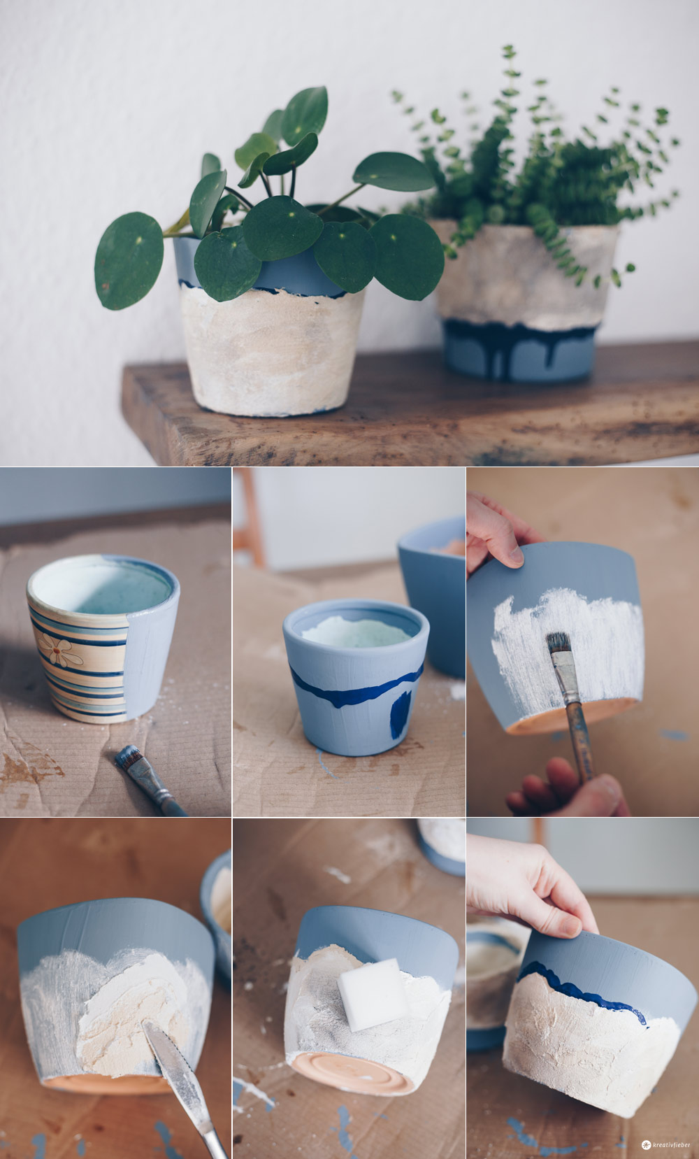 DIY Blumentöpfe mit Steinoptik selbermachen