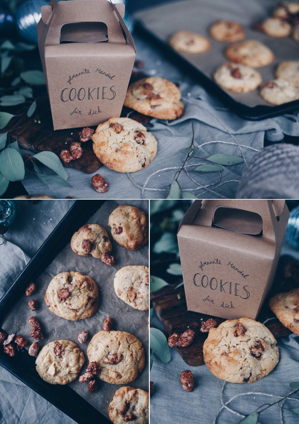 Cookies mit gebrannten Mandeln - Weihnachtsbäckerei - DIY Weihnachtsgeschenke aus der Küche