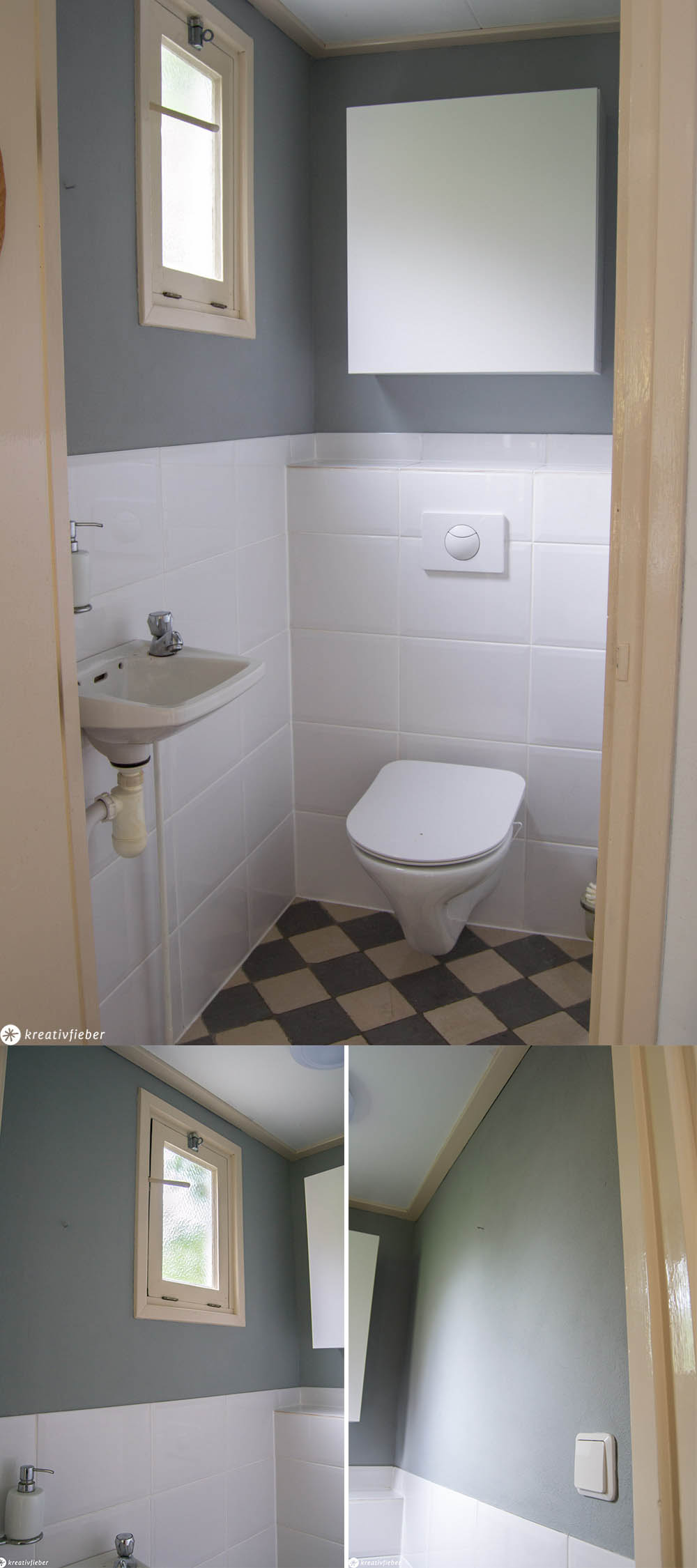Gäste-WC Makeover mit Kalkfarbe