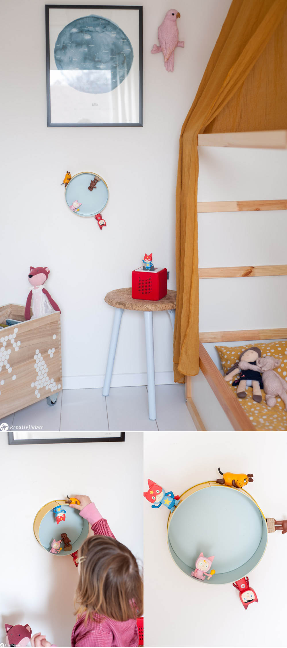 DIY Regal fr Toniefiguren aus einer Keksdose upcyclen
