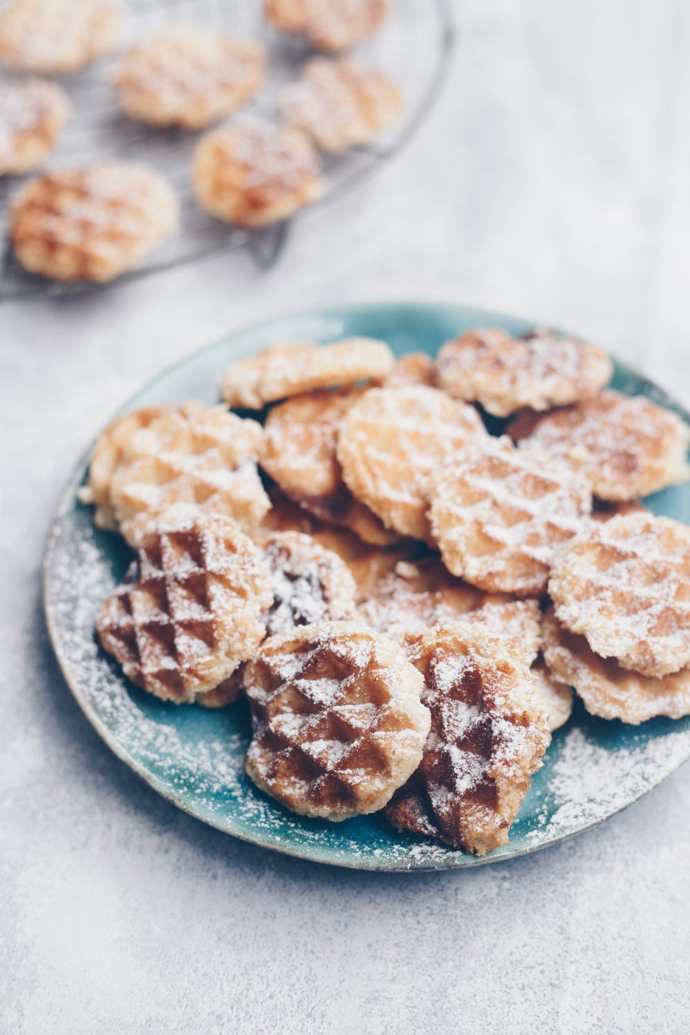 Simple Waffelcookies mit Zitrone backen